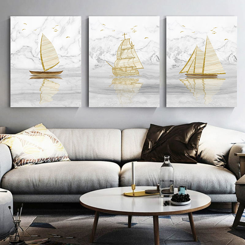 Featured Sale Set of 3Pcs FRAMED Nordic Abstract Wall Art Fine Art Canvas Prints Framed With Wood Frame 20x30cm 30x40cm