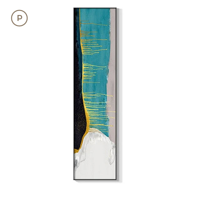 Abstract Geomorphic Elements Vertical Strip Wall Art Fine Art Canvas Prints Wide Format Pictures For Living Room Bedroom Home Office Loft Wall Art Decor