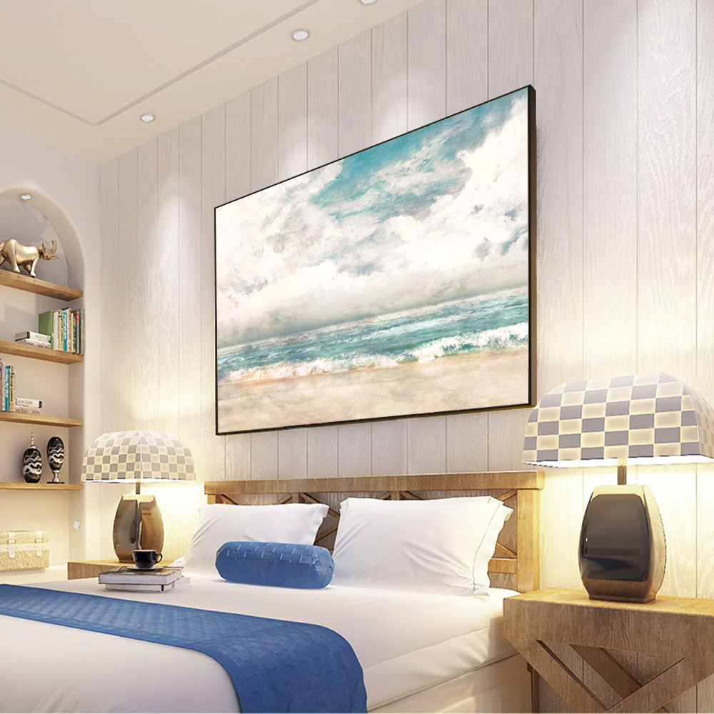Big Sky Seascape Wall Art Fine Art Canvas Print Contemporary Landscape Pictures For Living Room Bedroom Classic Home Interior Decor