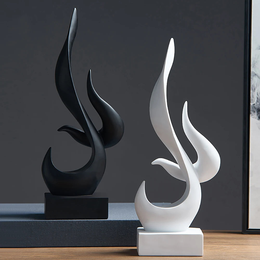 Light Luxury Flowing Abstract Sculpture Ornaments Art Pieces For Living Room Coffee Table Mantelpiece Dining Room Table