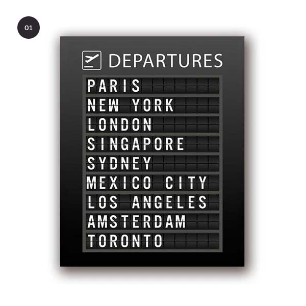 Custom Destinations Travel Poster Wall Art Fine Art Canvas Prints Modern Minimalist Black White Pictures For Bedroom Living Room Home Office Art Decor