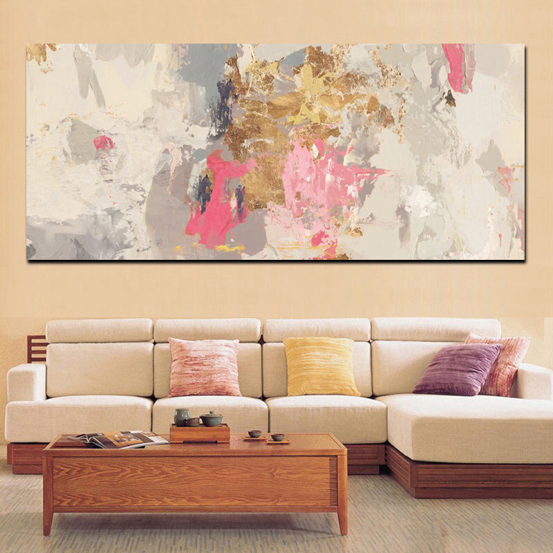 Abstract Pink Gray Modern Wall Art Fine Art Canvas Prints Contemporary Nordic Pictures For Office Or Living Room Bedroom Wall Art Decoration