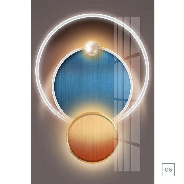 Abstract Futuristic Elements Modern Aesthetics Wall Art Fine Art Canvas Prints Pictures For Modern Loft Apartment Living Room Home Office Interior Decor