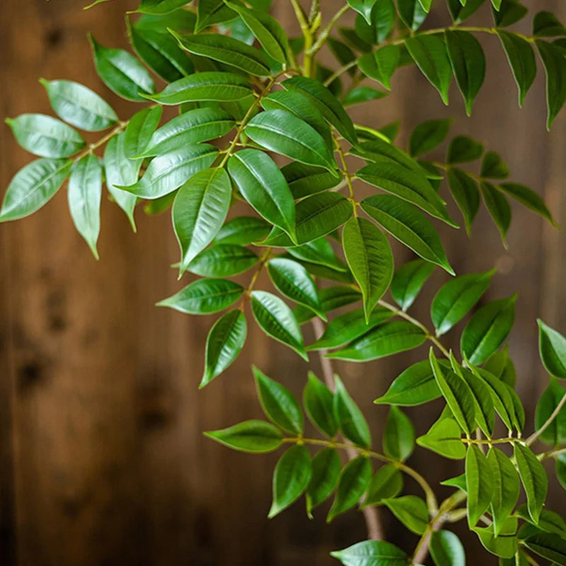 Lush Greenery Faux Plants For Creative Interior Landscaping 110cm Large Tree Branch Varnished Leaves Tall Green Fake Houseplant For Home Garden Indoor Outdoor Decor