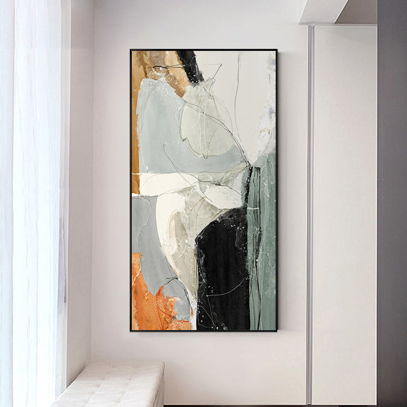 Modern Nordic Abstract Elements Vertical Format Wall Art Fine Art Canvas Prints Wide Format Pictures For Entrance Hallway Living Room Home Office Decor