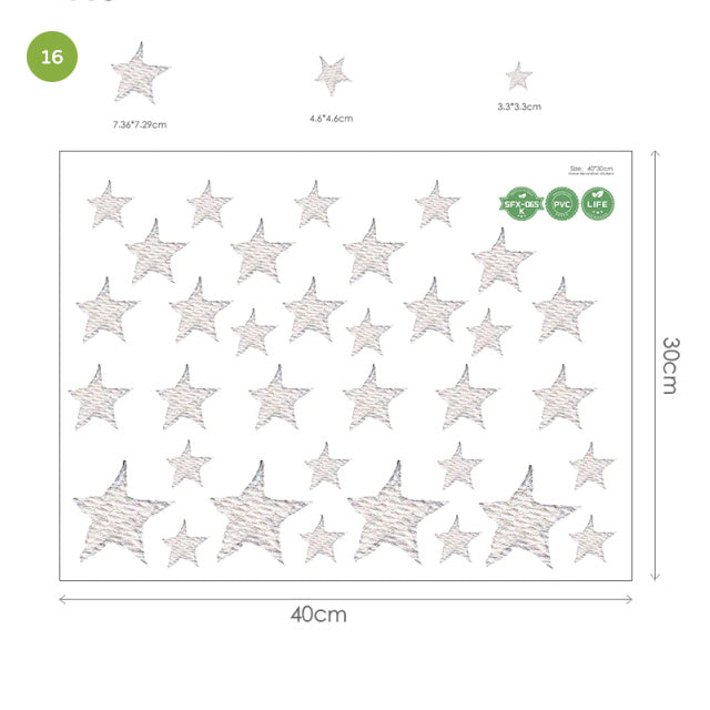 Cute Teddy Bear Moon Cloud And Stars Wall Decals For Kids Room Removable Wall Stickers For Baby Room Nordic Nursery Wall Creative DIY Art Decor