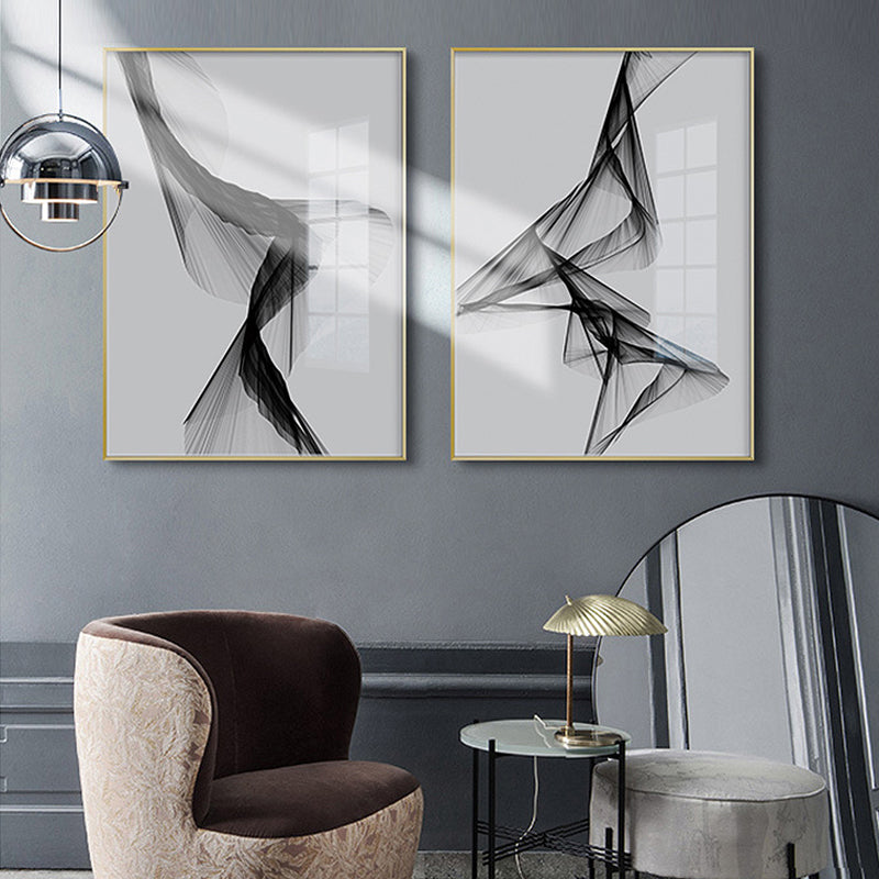 Abstract Black And White Geometric Wall Art Nordic Minimalist Fine Art Canvas Prints Modern Pictures For Living Room Dining Room Home Office Interior Decor