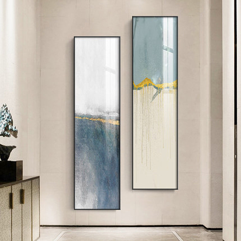 Abstract Geomorphic Elements Vertical Strip Wall Art Fine Art Canvas Prints Wide Format Pictures For Living Room Bedroom Home Office Loft Wall Art Decor
