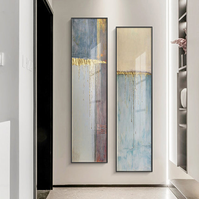 Abstract Geomorphic Elements Vertical Strip Wall Art Fine Art Canvas Prints Wide Format Pictures For Living Room Bedroom Home Office Loft Wall Art Decor