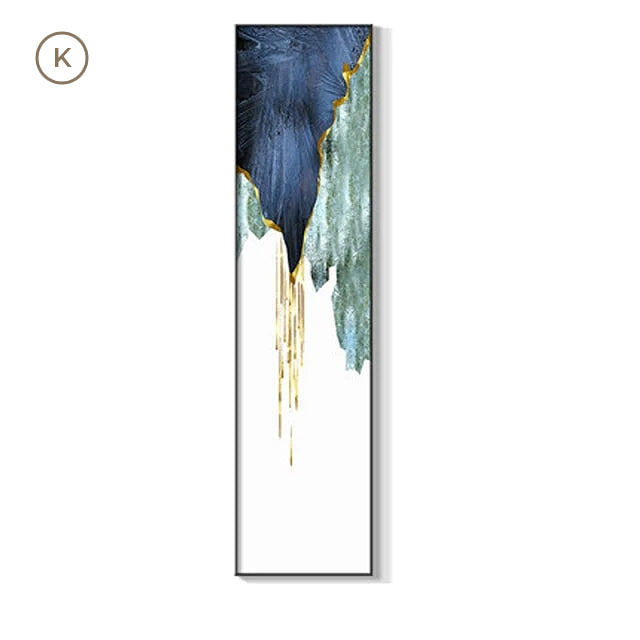 Abstract Geomorphic Elements Vertical Strip Wall Art Fine Art Canvas Prints Wide Format Pictures For Living Room Bedroom Home Office Loft Wall Art Decor