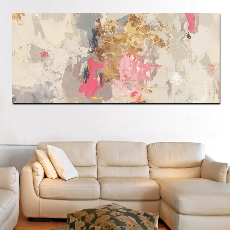 Abstract Pink Gray Modern Wall Art Fine Art Canvas Prints Contemporary Nordic Pictures For Office Or Living Room Bedroom Wall Art Decoration