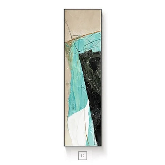 Abstract Geomorphic Vertical Strip Wall Art Fine Art Canvas Prints Modern Wide Format Pictures For Entrance Hall Living Room Home Office Wall Art Decor