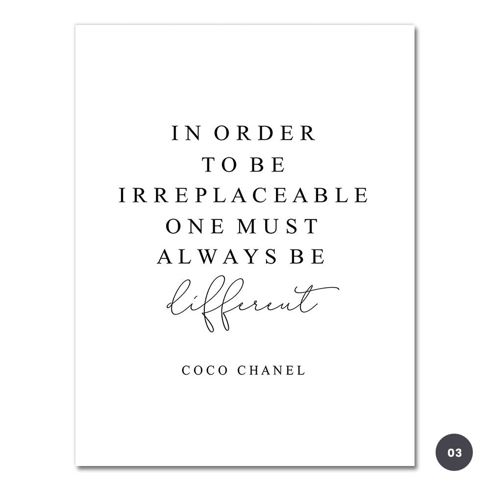 Always Believe Fashion Quotes Wall Art Fine Art Canvas Prints Black White Minimalist Posters Pictures For Living Room Girl's Bedroom Salon Art Decor