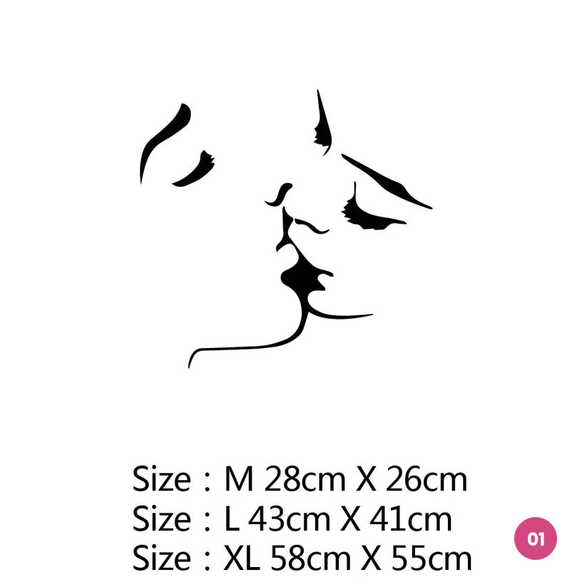 You And Me Love Quote Bedroom Motifs Vinyl Wall Decals Removable PVC Wall Sticker Murals For Bedroom Studio Living Room Creative DIY Home Decor