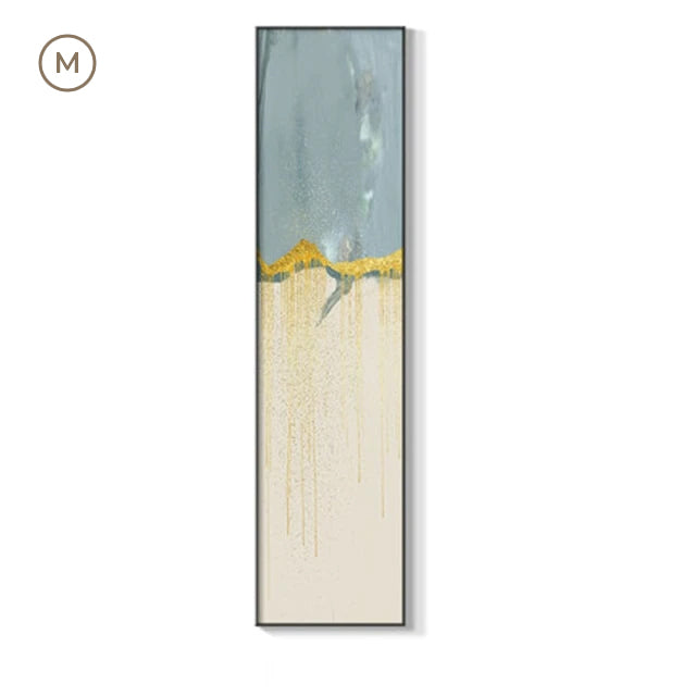 Abstract Geomorphic Elements Vertical Strip Wall Art Fine Art Canvas Prints Wide Format Pictures For Living Room Bedroom Home Office Loft Wall Art Decor