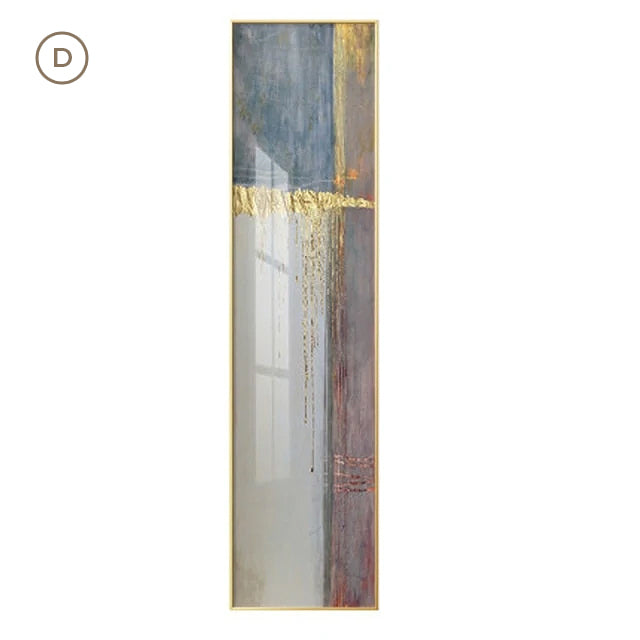 Abstract Geomorphic Elements Vertical Strip Wall Art Fine Art Canvas Prints Wide Format Pictures For Living Room Bedroom Home Office Loft Wall Art Decor