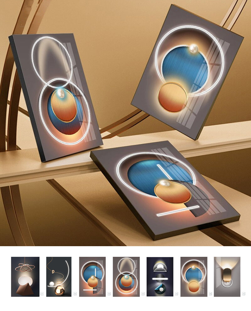 Abstract Futuristic Elements Modern Aesthetics Wall Art Fine Art Canvas Prints Pictures For Modern Loft Apartment Living Room Home Office Interior Decor