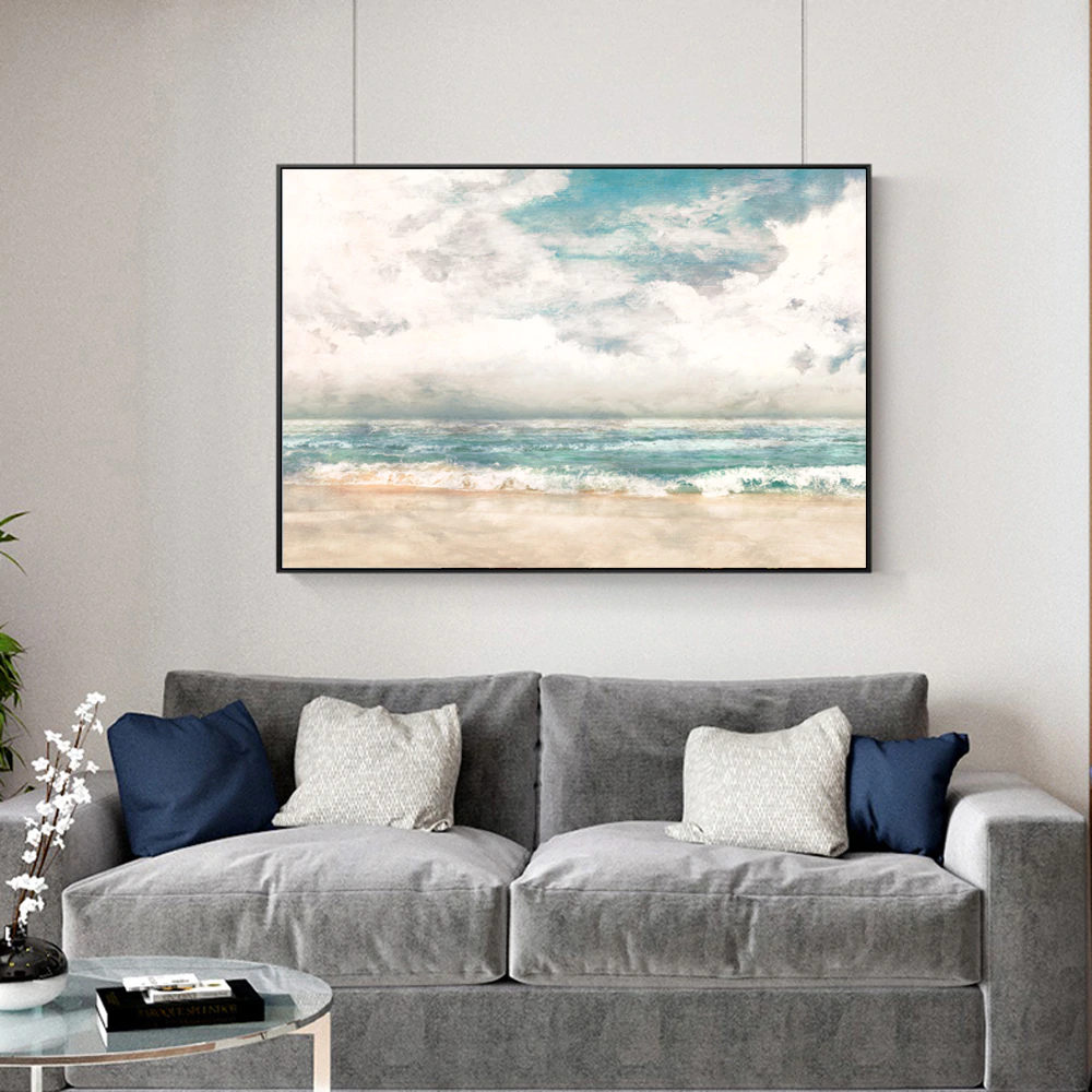 Big Sky Seascape Wall Art Fine Art Canvas Print Contemporary Landscape Pictures For Living Room Bedroom Classic Home Interior Decor