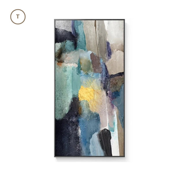 Modern Nordic Abstract Elements Vertical Format Wall Art Fine Art Canvas Prints Wide Format Pictures For Entrance Hallway Living Room Home Office Decor