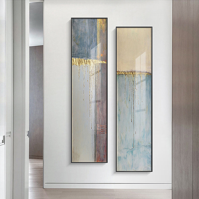 Abstract Geomorphic Elements Vertical Strip Wall Art Fine Art Canvas Prints Wide Format Pictures For Living Room Bedroom Home Office Loft Wall Art Decor