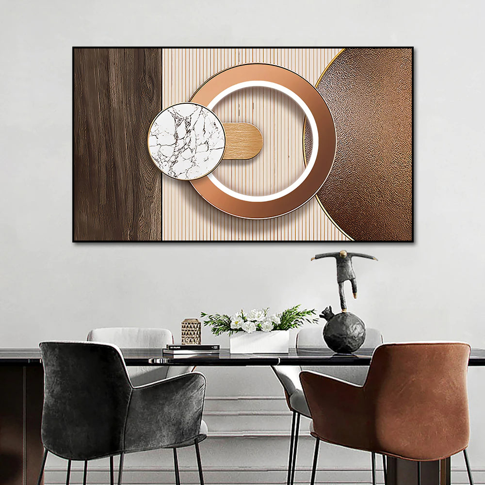 Abstract Sun Moon Wall Art Fine Art Canvas Prints 3d Abstract Geometric Visualization Pictures For Luxury Apartment Hotel Home Office Art Decor