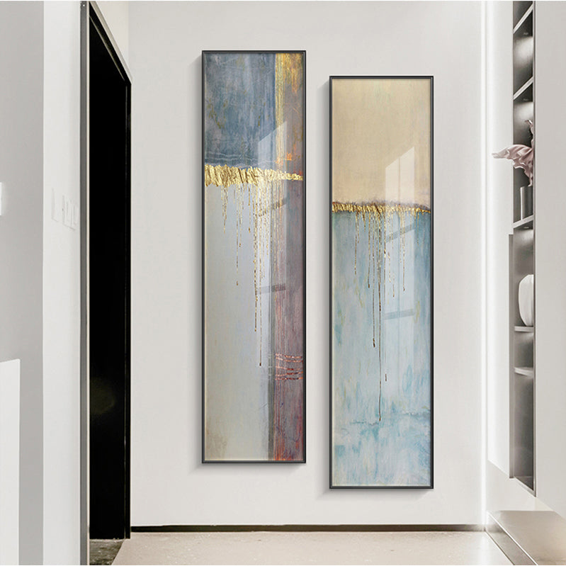 Abstract Geomorphic Elements Vertical Strip Wall Art Fine Art Canvas Prints Wide Format Pictures For Living Room Bedroom Home Office Loft Wall Art Decor