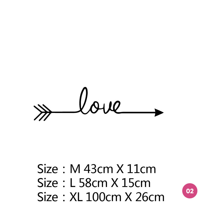 You And Me Love Quote Bedroom Motifs Vinyl Wall Decals Removable PVC Wall Sticker Murals For Bedroom Studio Living Room Creative DIY Home Decor