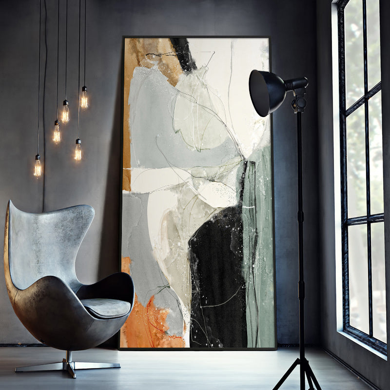 Modern Nordic Abstract Elements Vertical Format Wall Art Fine Art Canvas Prints Wide Format Pictures For Entrance Hallway Living Room Home Office Decor