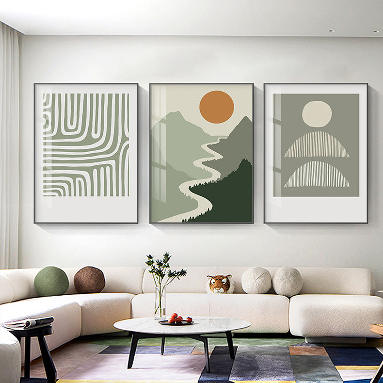 Abstract Minimalist Sage Green Landscape Wall At Fine Art Canvas Prints Modern Botanical Pictures for For Contemporary Home Office