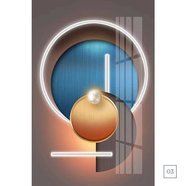 Abstract Futuristic Elements Modern Aesthetics Wall Art Fine Art Canvas Prints Pictures For Modern Loft Apartment Living Room Home Office Interior Decor