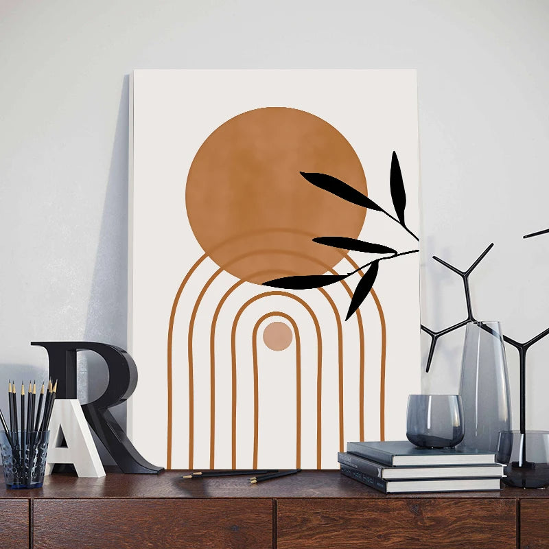 Set of 3Pcs FRAMED Canvas Prints - Nordic Lifestyle Abstract Wall Art Canvas Prints Framed With Wood Frame. Size Options 20x30cm, 30x40cm