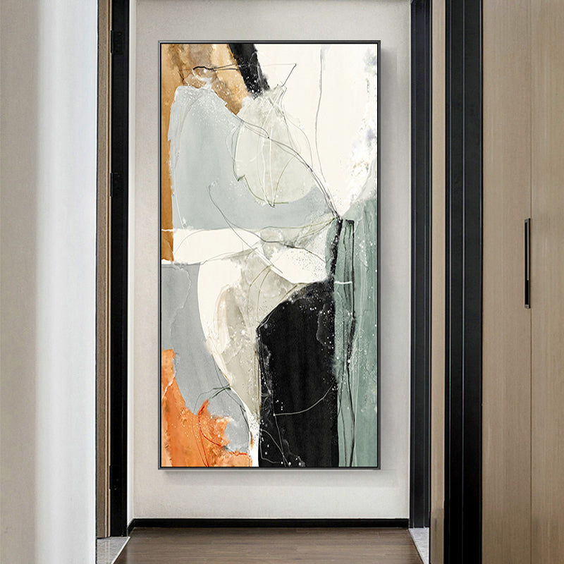 Modern Nordic Abstract Elements Vertical Format Wall Art Fine Art Canvas Prints Wide Format Pictures For Entrance Hallway Living Room Home Office Decor