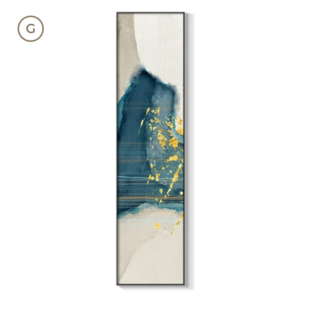 Abstract Geomorphic Elements Vertical Strip Wall Art Fine Art Canvas Prints Wide Format Pictures For Living Room Bedroom Home Office Loft Wall Art Decor