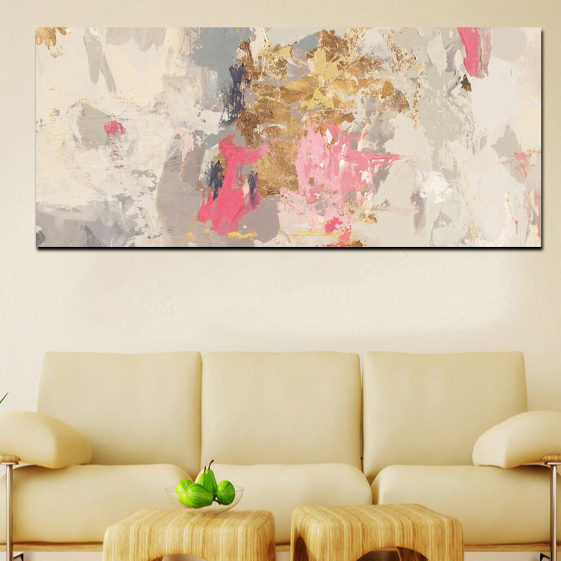 Abstract Pink Gray Modern Wall Art Fine Art Canvas Prints Contemporary Nordic Pictures For Office Or Living Room Bedroom Wall Art Decoration