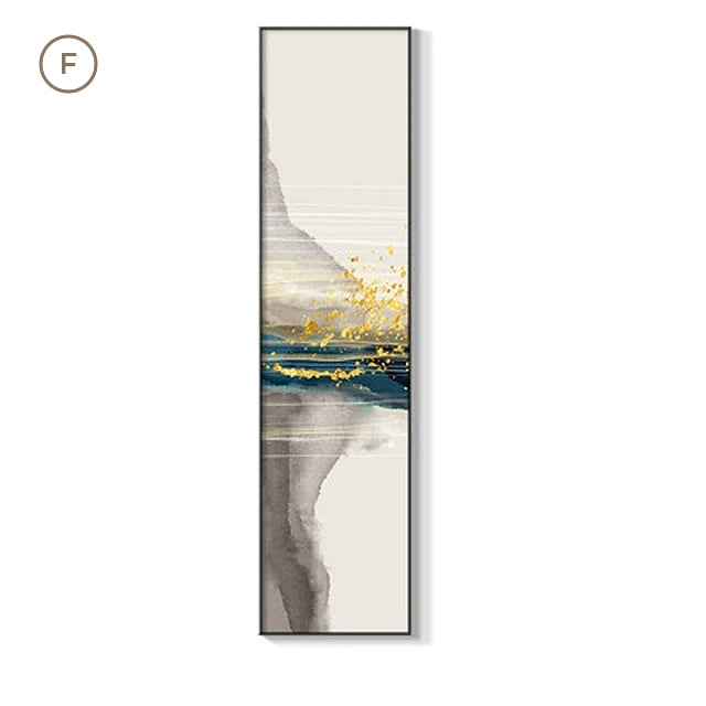 Abstract Geomorphic Elements Vertical Strip Wall Art Fine Art Canvas Prints Wide Format Pictures For Living Room Bedroom Home Office Loft Wall Art Decor