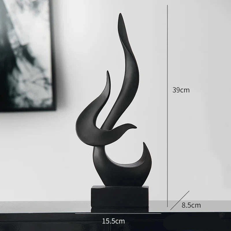Light Luxury Flowing Abstract Sculpture Ornaments Art Pieces For Living Room Coffee Table Mantelpiece Dining Room Table