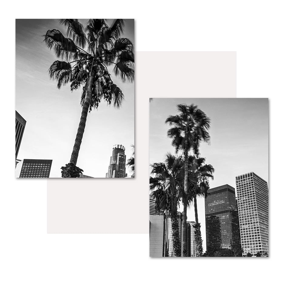 Los Angeles Cityscape Wall Art Fine Art Canvas Print California LA City Map Black White Minimalist Posters For Living Room Nordic Style Home Office Decor