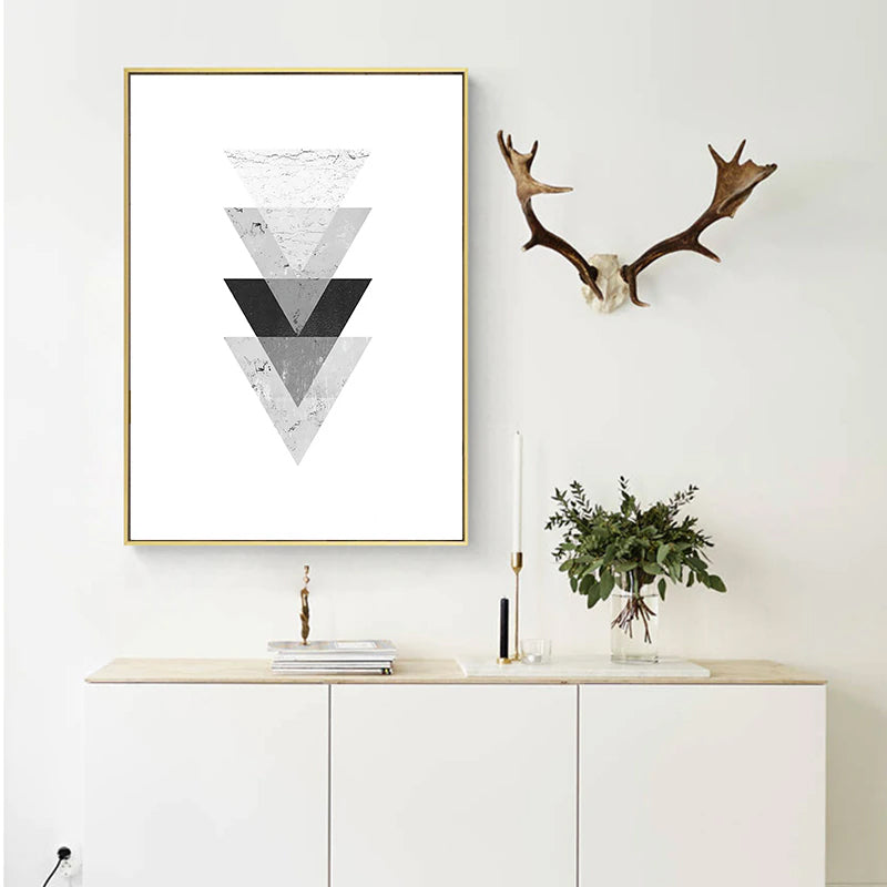 Minimalist Abstract Marble Geometric Nordic Wall Art Black White Gray Fine Art Canvas Prints Modern Pictures For Living Room Bedroom Home Office Decor