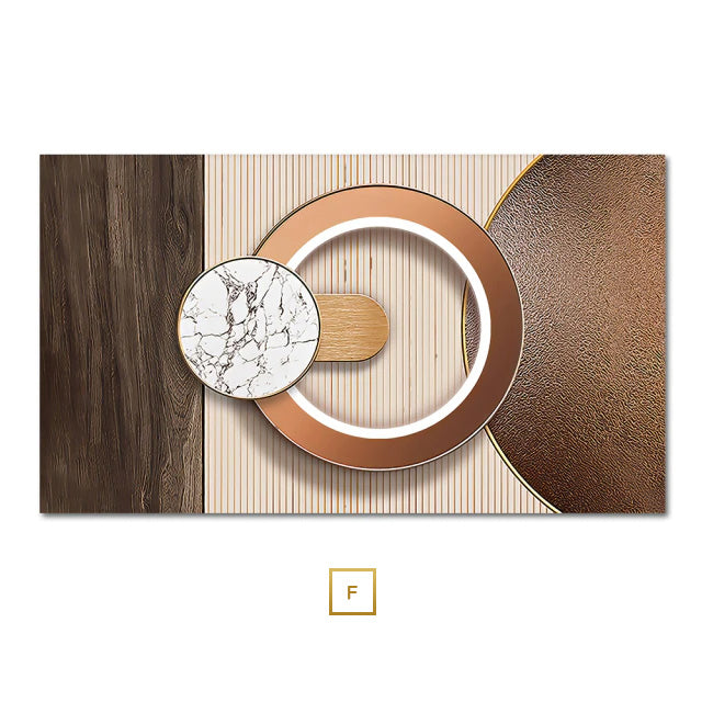Abstract Sun Moon Wall Art Fine Art Canvas Prints 3d Abstract Geometric Visualization Pictures For Luxury Apartment Hotel Home Office Art Decor