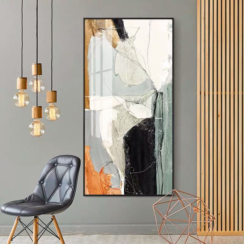 Modern Nordic Abstract Elements Vertical Format Wall Art Fine Art Canvas Prints Wide Format Pictures For Entrance Hallway Living Room Home Office Decor
