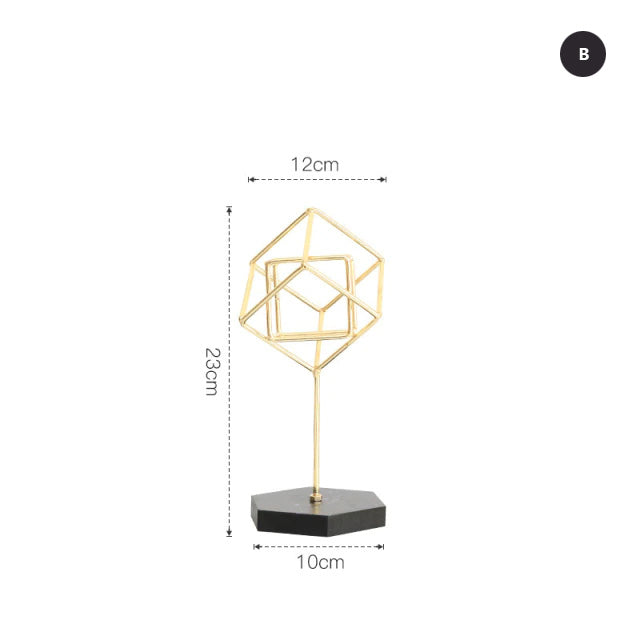 Creative Golden Floral Leaves Auspicious Ornament Elegant Statuette For Modern Living Room Nordic Home Interior Styling