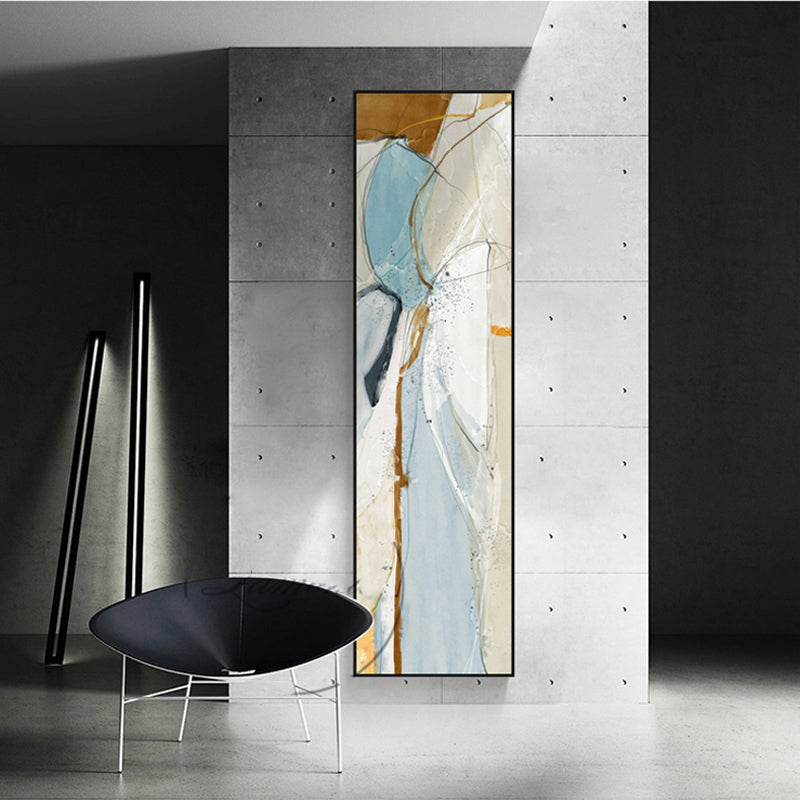 Abstract Geomorphic Vertical Strip Wall Art Fine Art Canvas Prints Modern Wide Format Pictures For Entrance Hall Living Room Home Office Wall Art Decor
