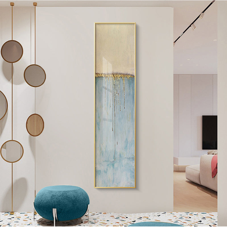 Abstract Geomorphic Elements Vertical Strip Wall Art Fine Art Canvas Prints Wide Format Pictures For Living Room Bedroom Home Office Loft Wall Art Decor