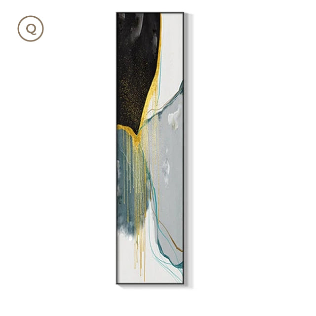 Abstract Geomorphic Elements Vertical Strip Wall Art Fine Art Canvas Prints Wide Format Pictures For Living Room Bedroom Home Office Loft Wall Art Decor