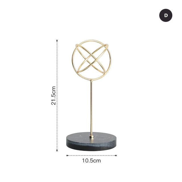 Creative Golden Floral Leaves Auspicious Ornament Elegant Statuette For Modern Living Room Nordic Home Interior Styling